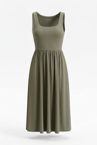 Empire Waist Sleeveless Dress - Chandeliers Boutique ny