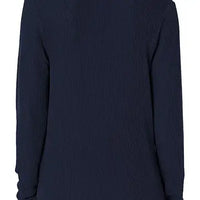 Pointelle Wrap Knit Pullover Top