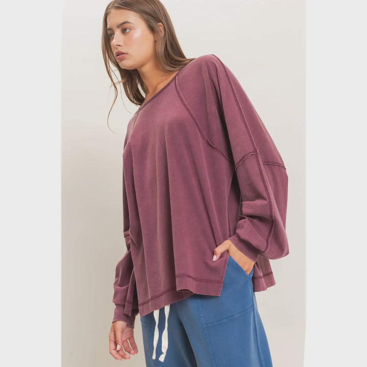 Raglan Sleeve Snow Wash Top