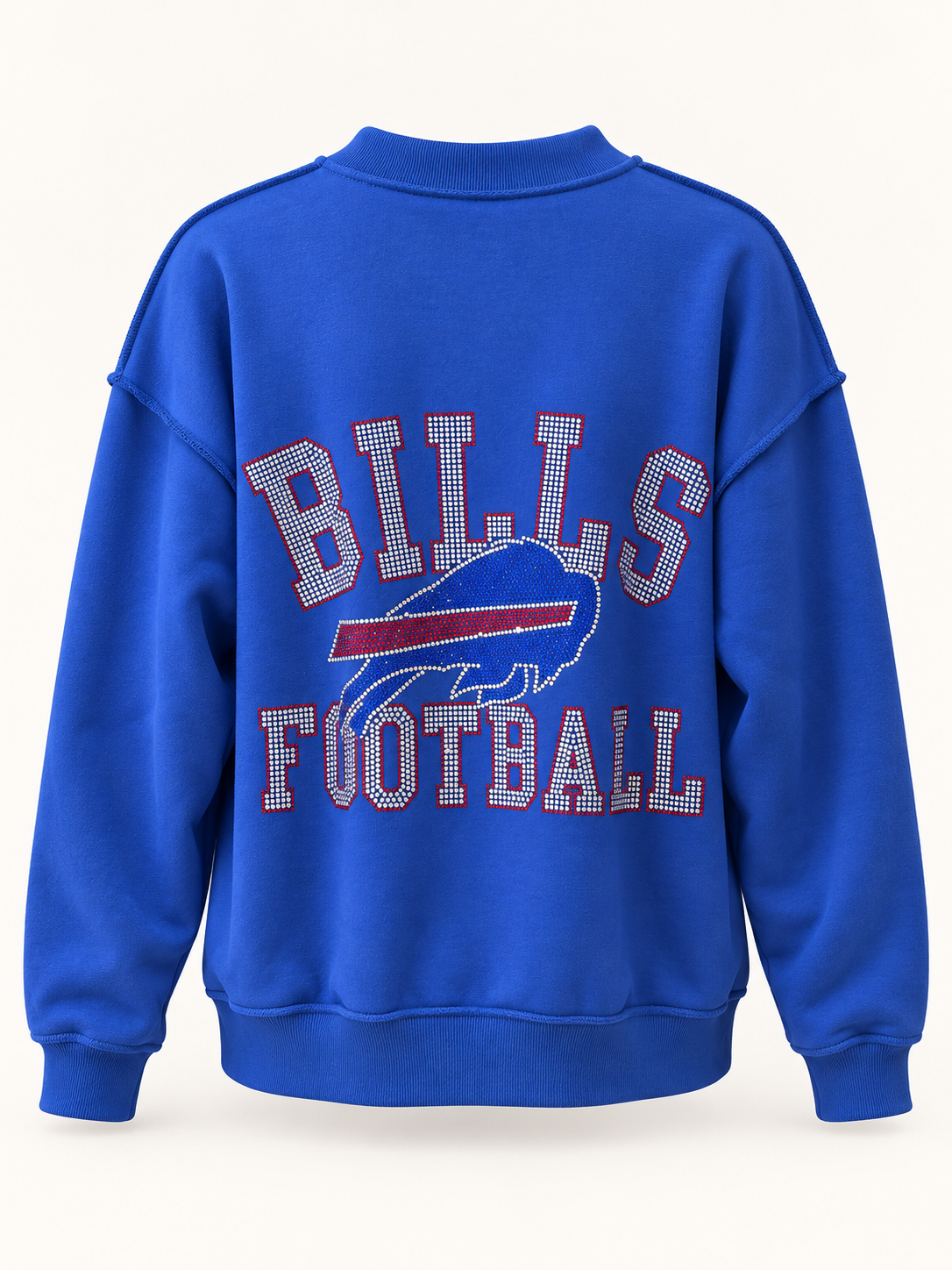 Rhinestone bills Mock Neck