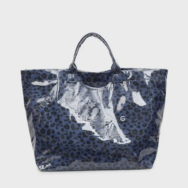 Pvc Dot Tote Bag Checker Striped Waterproof Beach Bag