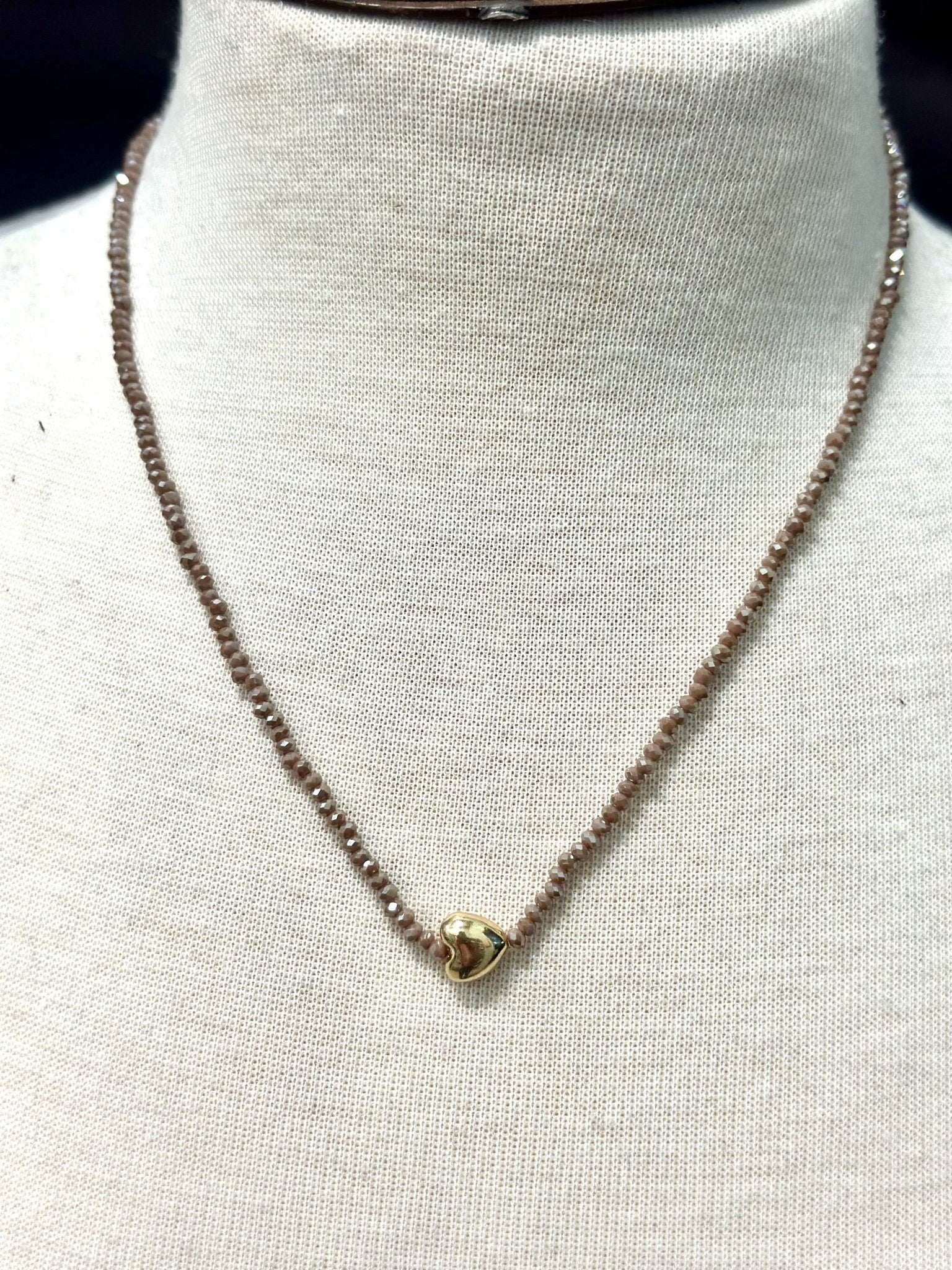 Fall Style Beaded Heart - Chandeliers Boutique ny