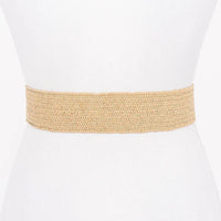 Faux Straw Stretch Belt - Chandeliers Boutique ny