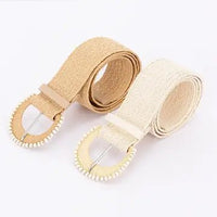Faux Straw Stretch Belt - Chandeliers Boutique ny