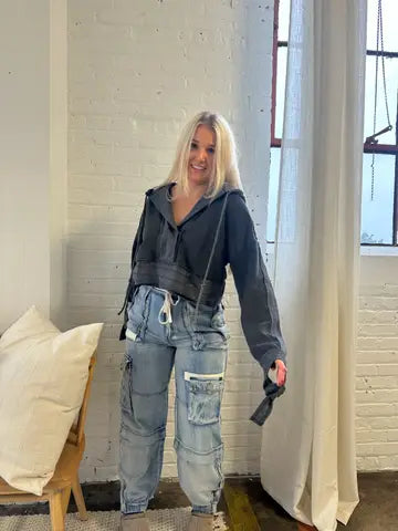 Boho Mineral Washed French Terry Hoodie