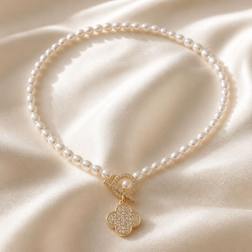 Elegant Pearl Toggle Necklace