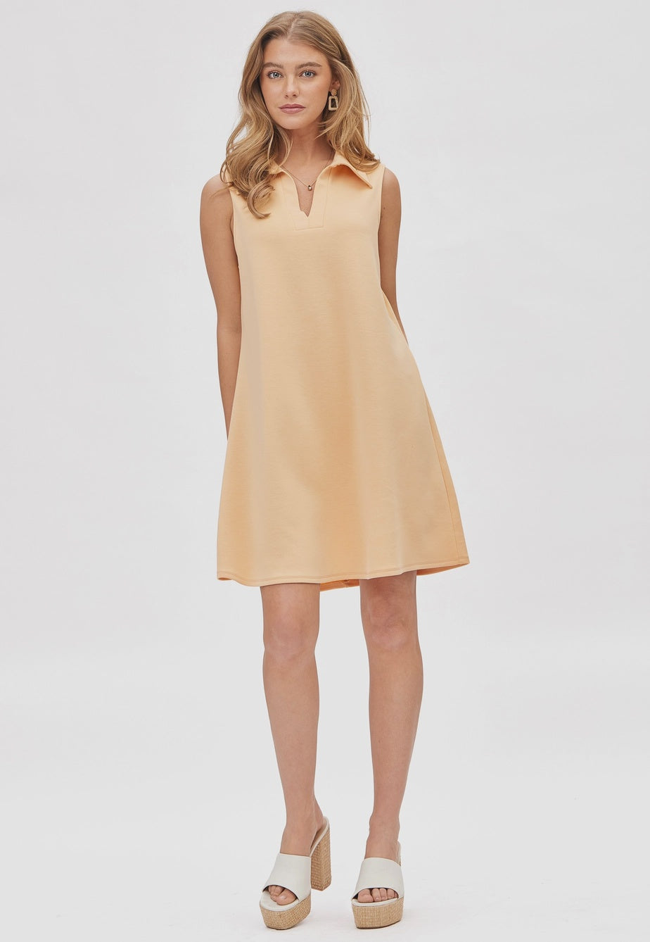 Collared Scuba Modal A-Line Dress