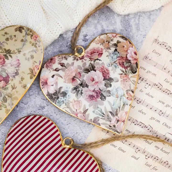Floral Metal Heart - Chandeliers Boutique ny