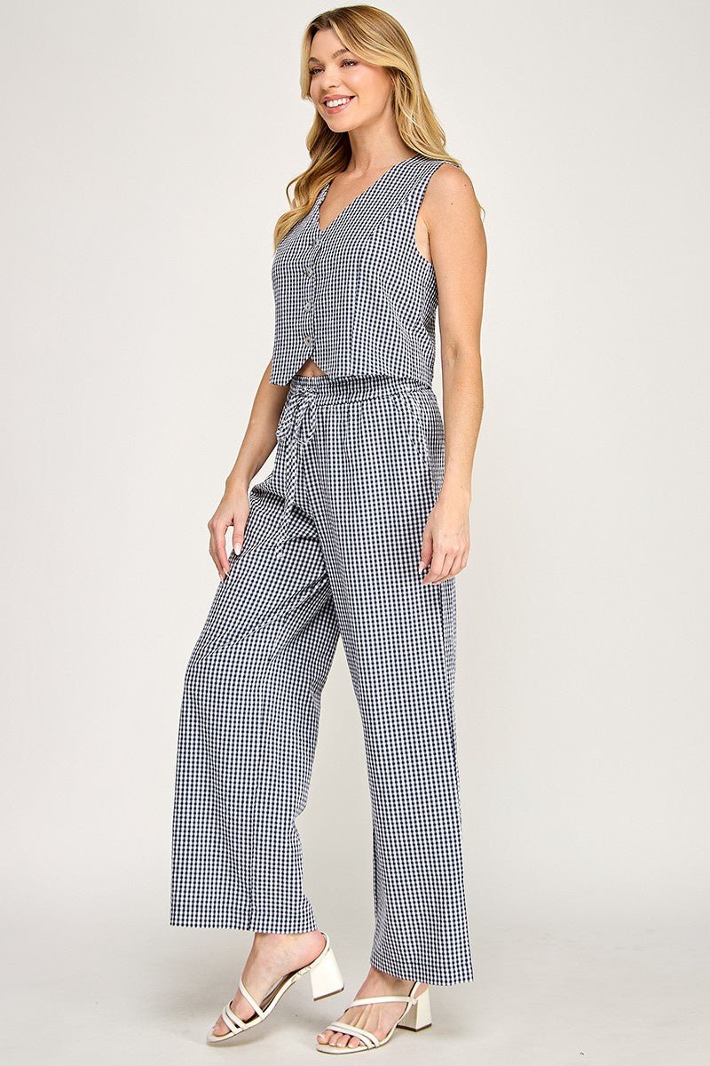 Gingham Pant - Chandeliers Boutique ny