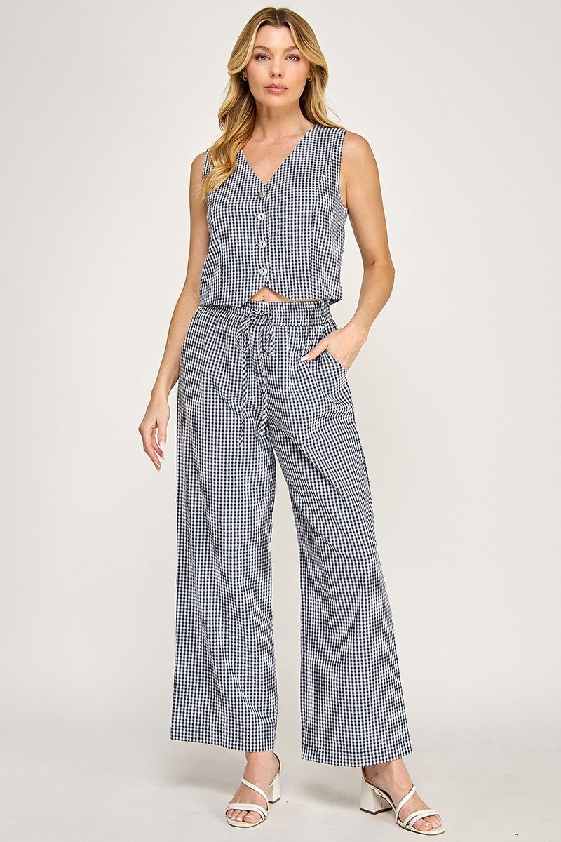 Gingham Pant - Chandeliers Boutique ny