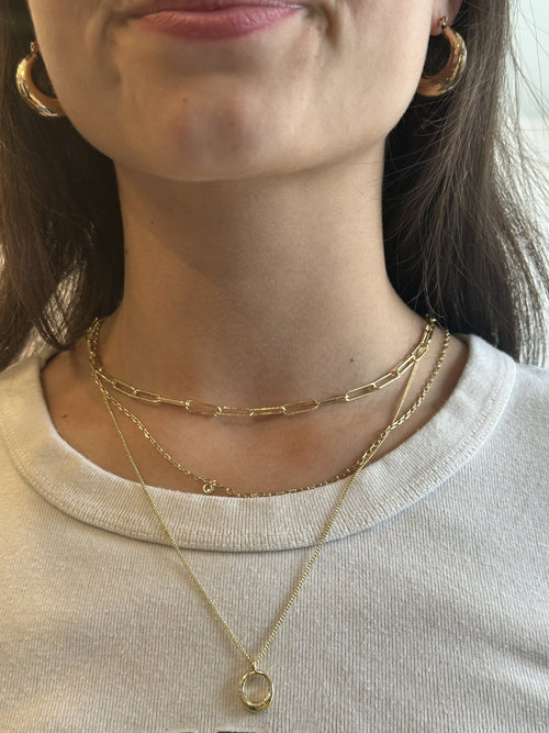 Golden Dipped Necklace - Chandeliers Boutique ny