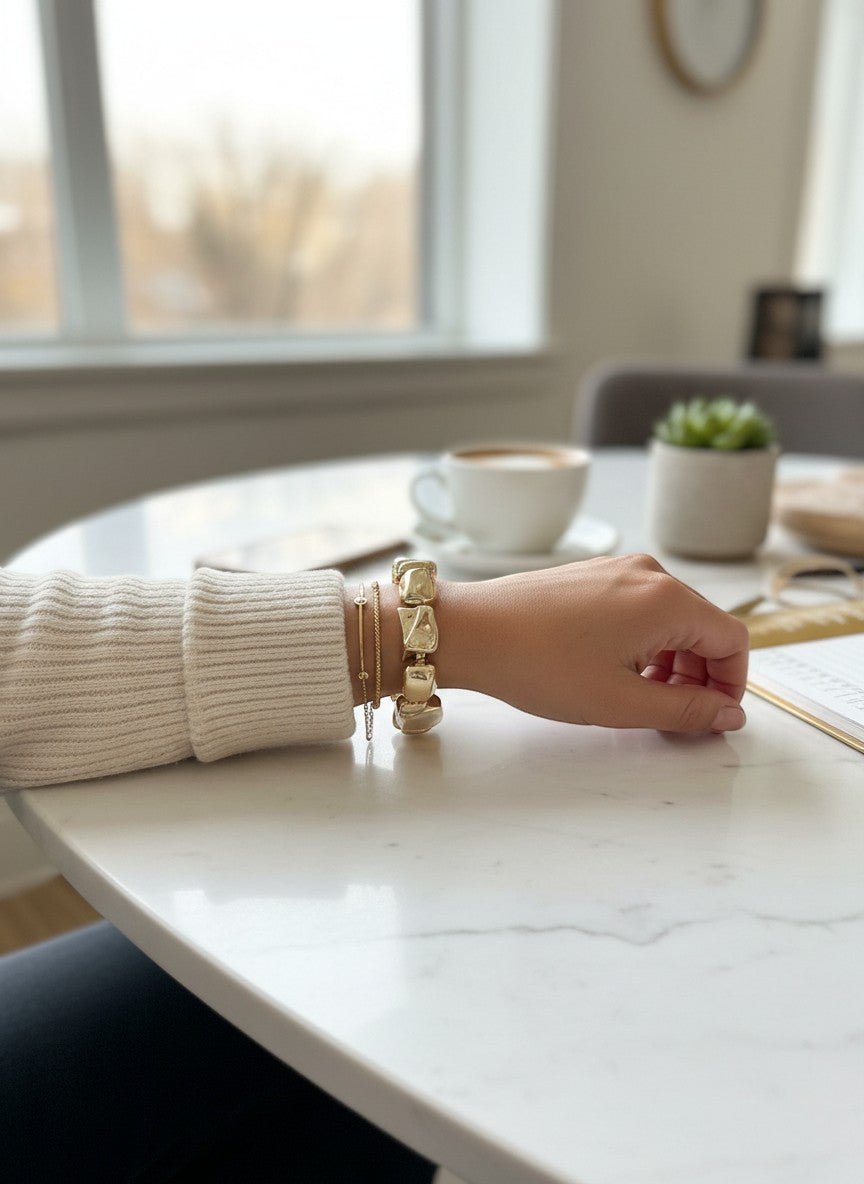 Golden nugget Bracelet - Chandeliers Boutique ny