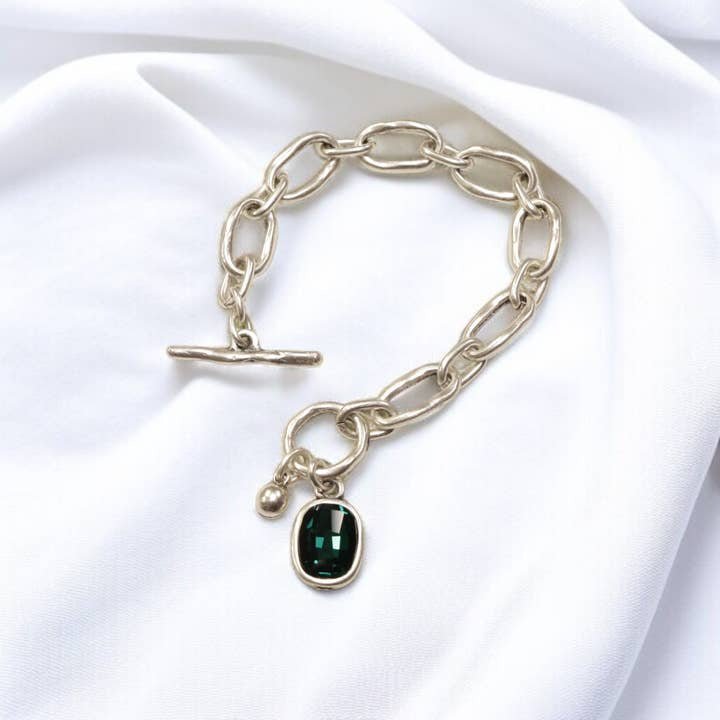Green Pewter Bracelet - Chandeliers Boutique ny