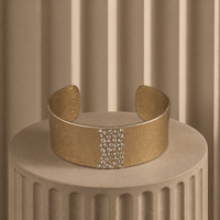 Hammered Cuff Pavé Rhinestone - Chandeliers Boutique ny
