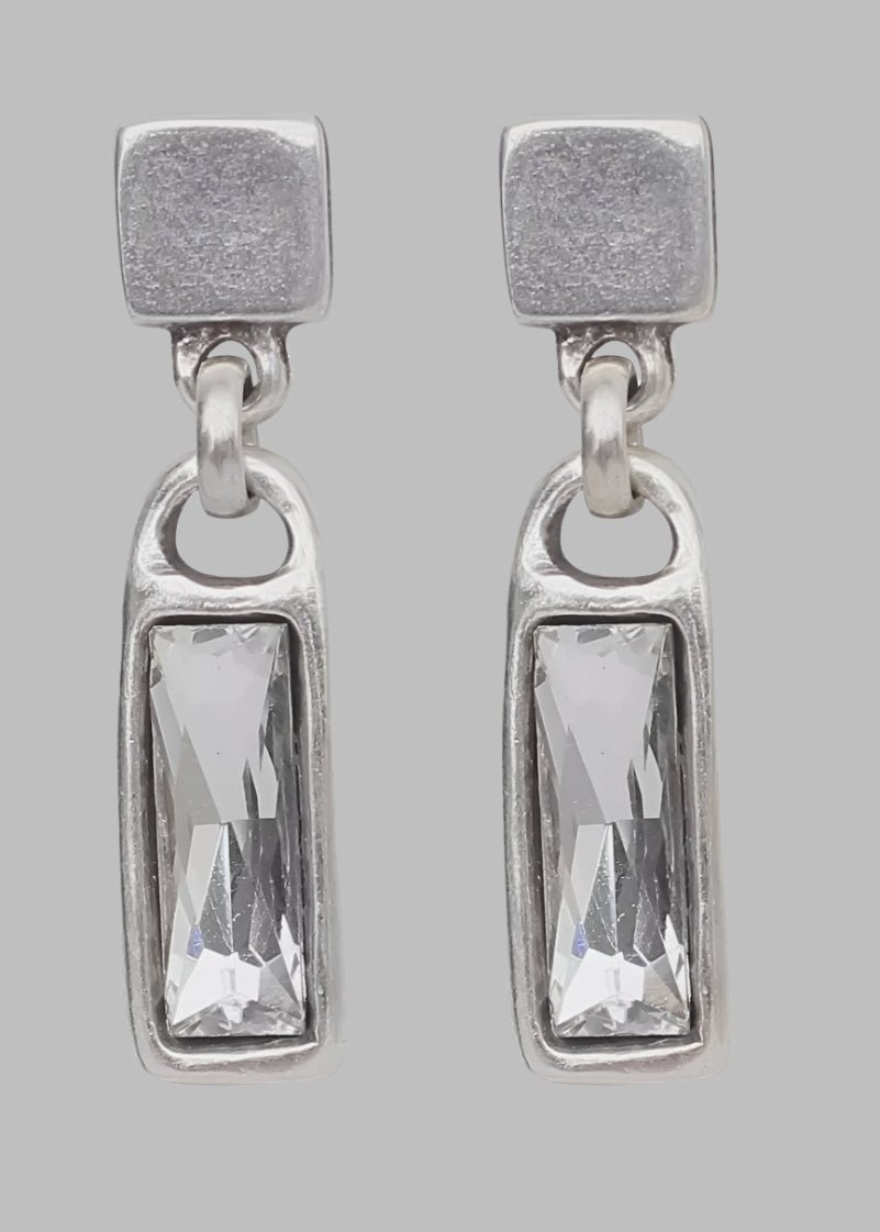 Handmade Crystal Pewter Earrings - Chandeliers Boutique ny