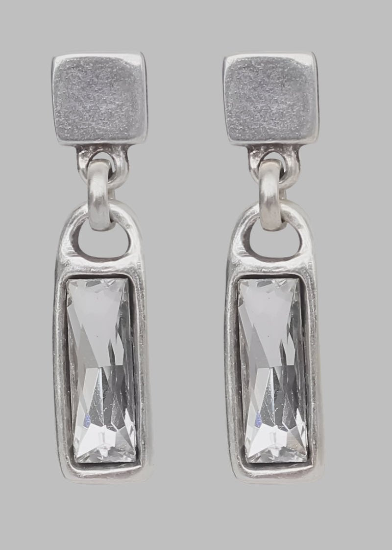 Handmade Crystal Pewter Earrings - Chandeliers Boutique ny