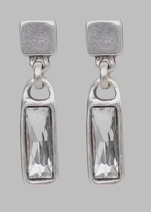Handmade Crystal Pewter Earrings - Chandeliers Boutique ny