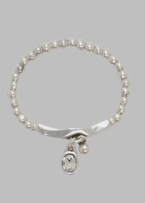 Handmade Pewter Bracelet With Bead - Chandeliers Boutique ny