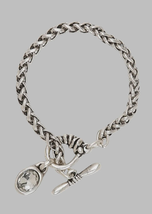 Handmade Pewter Bracelet With Toggle - Chandeliers Boutique ny