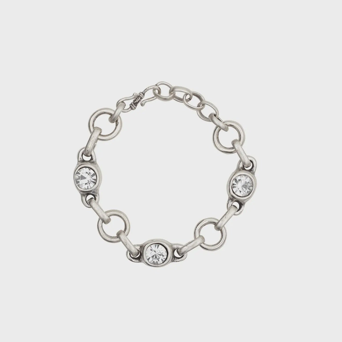Handmade Pewter Link & Chain Bracelet - Chandeliers Boutique ny