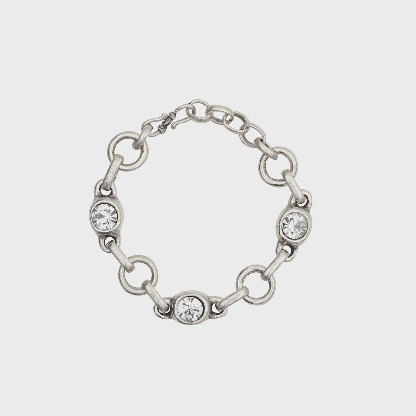 Handmade Pewter Link & Chain Bracelet - Chandeliers Boutique ny