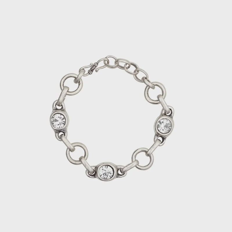 Handmade Pewter Link & Chain Bracelet - Chandeliers Boutique ny