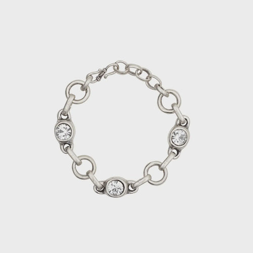 Handmade Pewter Link & Chain Bracelet - Chandeliers Boutique ny