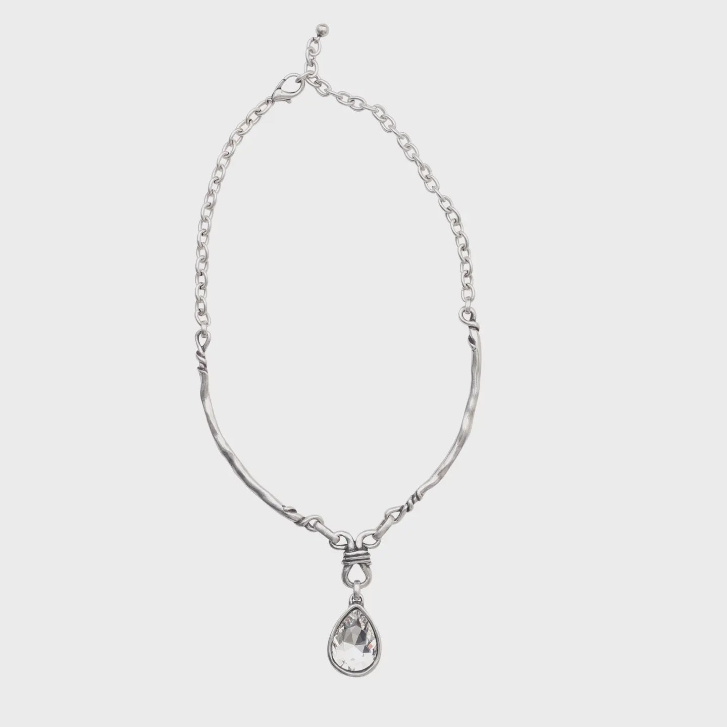 Handmade Sultans Drop Pewter Necklace - Chandeliers Boutique ny