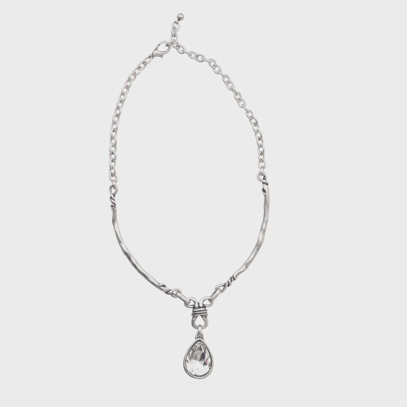 Handmade Sultans Drop Pewter Necklace - Chandeliers Boutique ny