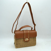 Handwoven Straw Handbag - Boho Artisan Crossbody - Chandeliers Boutique ny