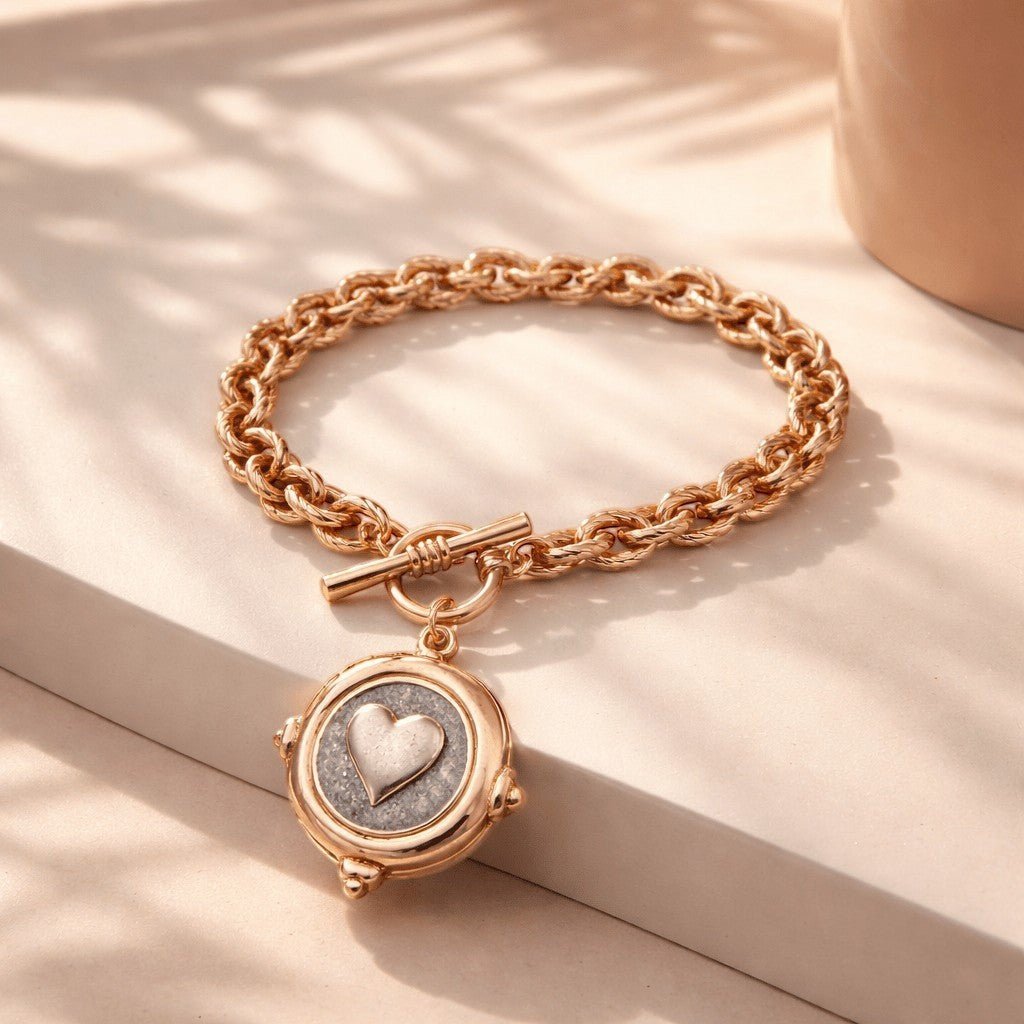 Heart Charm /rope bracelet - Chandeliers Boutique ny
