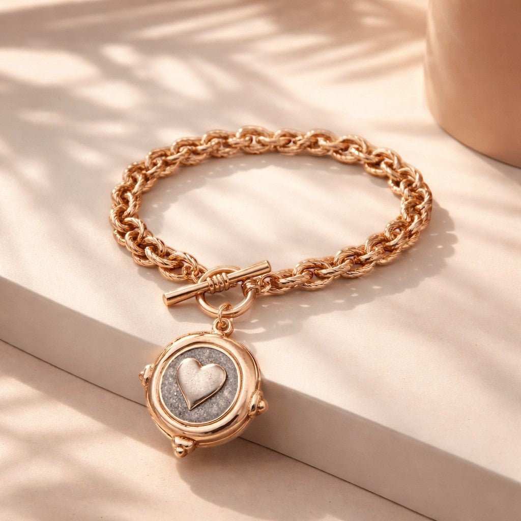 Heart Charm /rope bracelet - Chandeliers Boutique ny