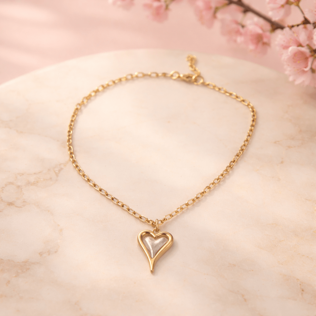 Heart In Heart Necklace - Chandeliers Boutique ny