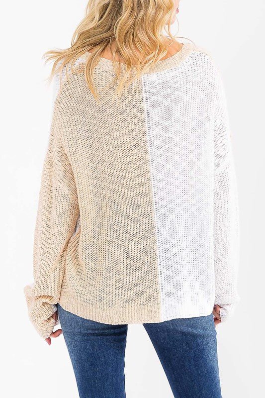 Heart Pattern Knit Pullover Sweater - Chandeliers Boutique ny