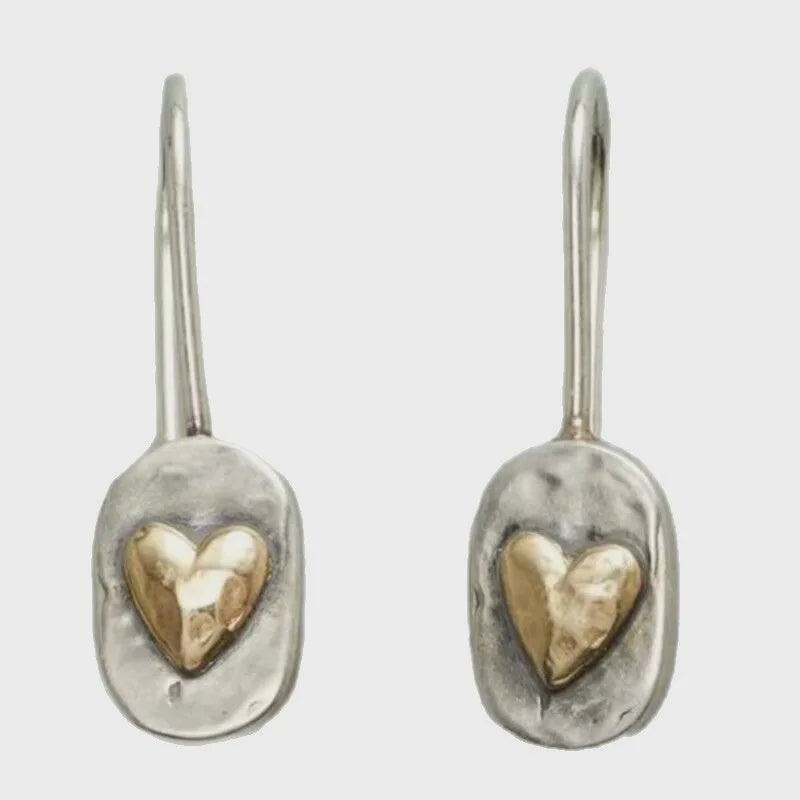 gold and silver heart