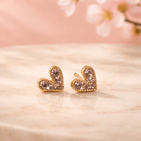 Heartshaped Crystal Earring - Chandeliers Boutique ny