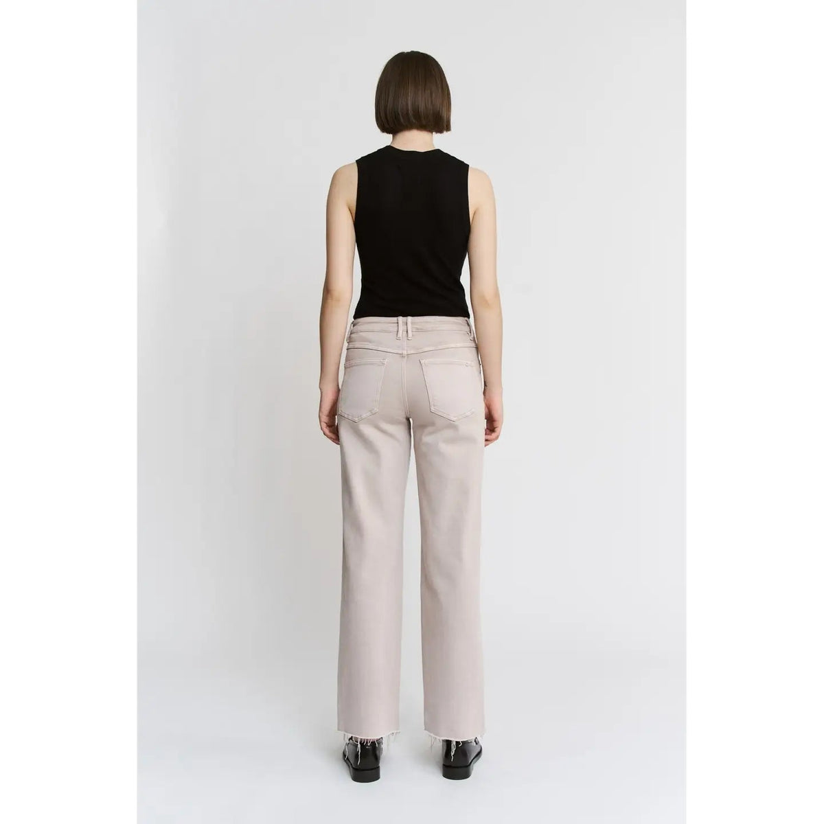 High Rise Ankle Straight Leg - Chandeliers Boutique ny