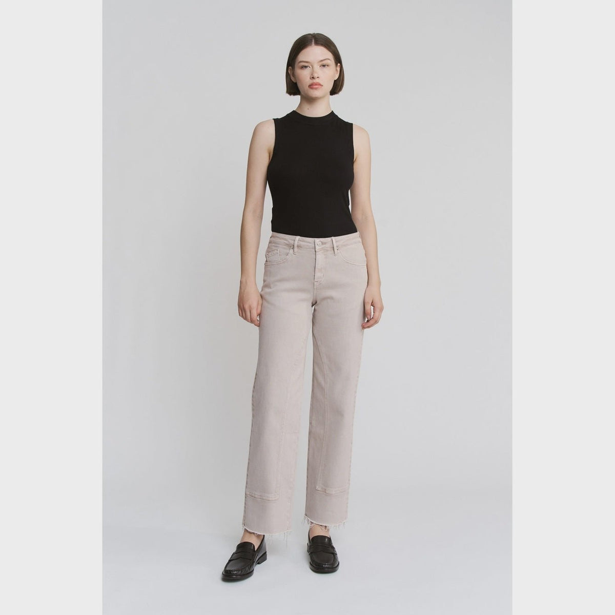 High Rise Ankle Straight Leg - Chandeliers Boutique ny