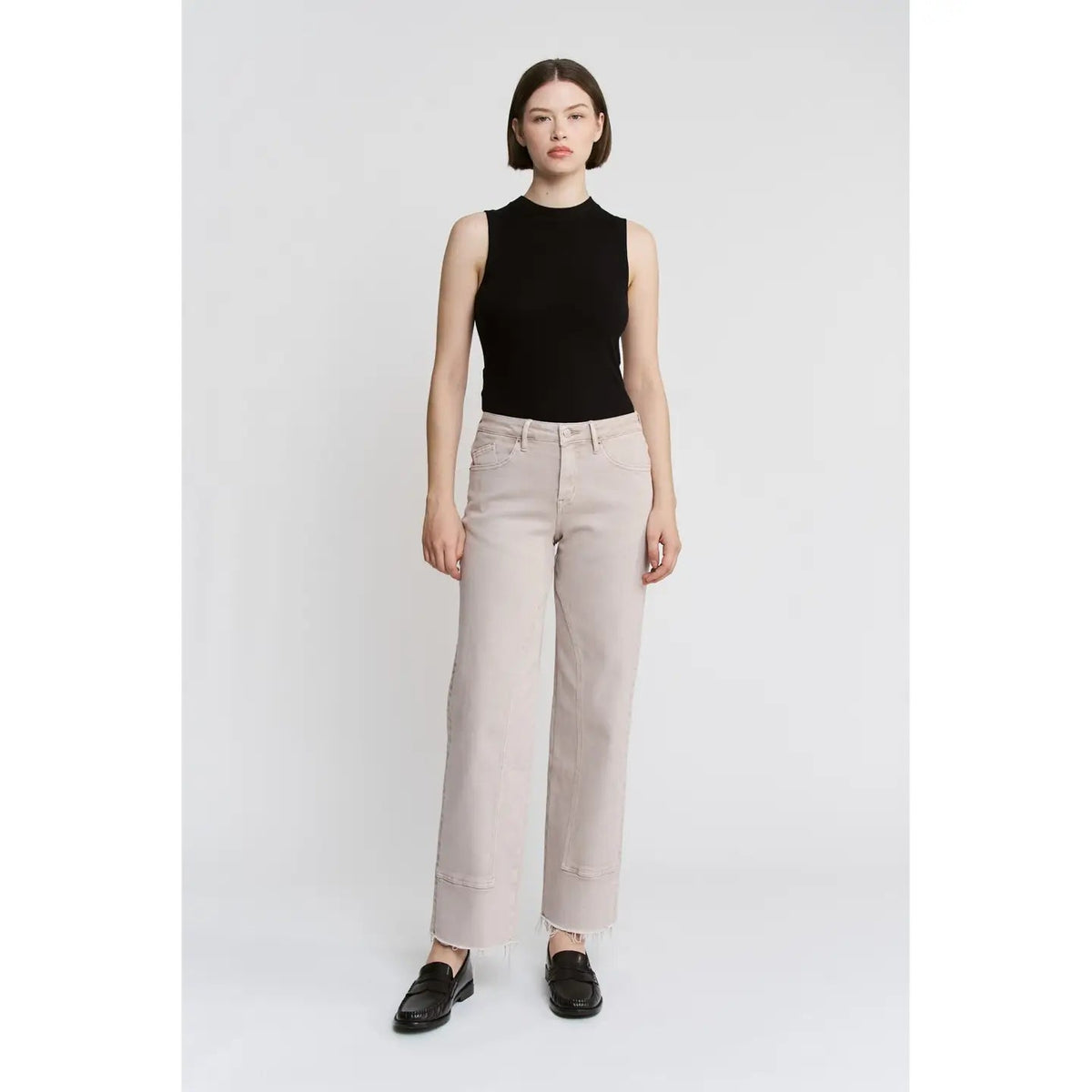 High Rise Ankle Straight Leg - Chandeliers Boutique ny