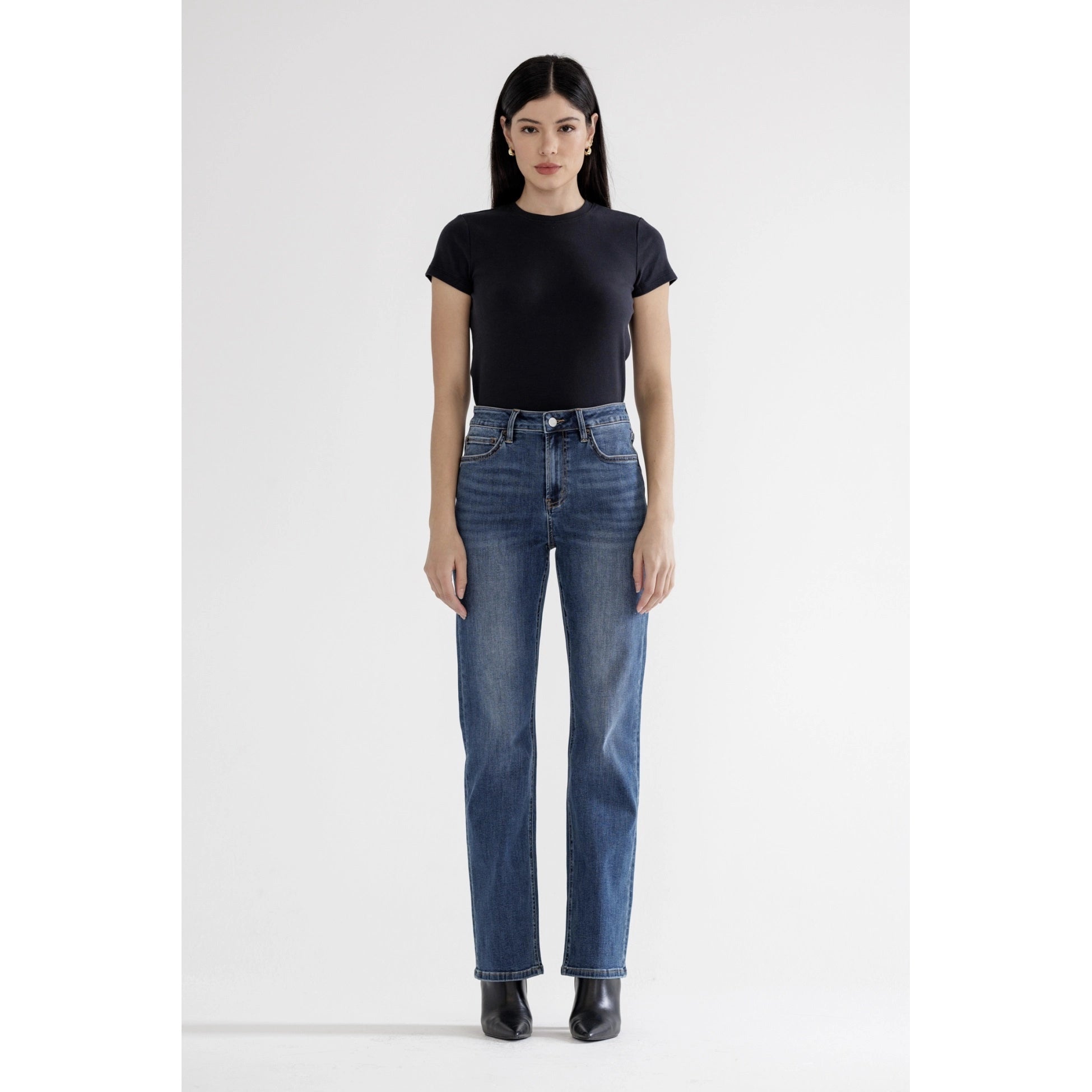 High Rise Straight Leg - Chandeliers Boutique ny