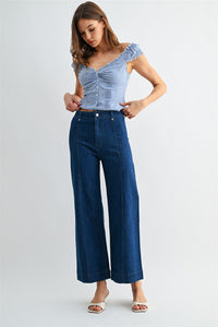 High Rise Wide Leg Ankle - Chandeliers Boutique ny