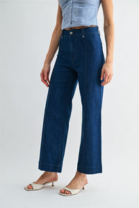 High Rise Wide Leg Ankle - Chandeliers Boutique ny