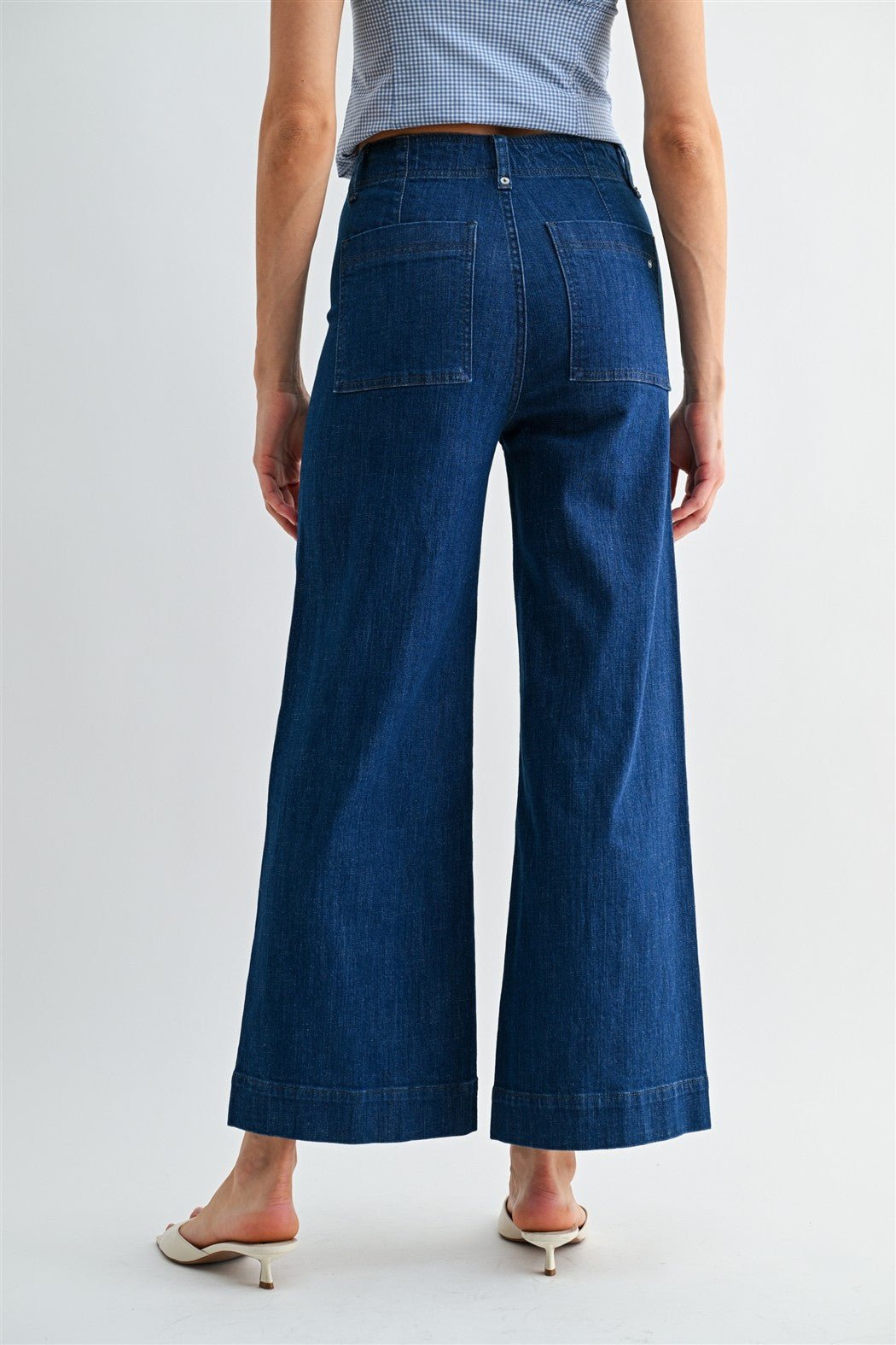 High Rise Wide Leg Ankle - Chandeliers Boutique ny