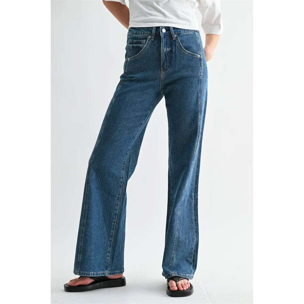 High Rise Wide Leg Side Panel - Chandeliers Boutique ny