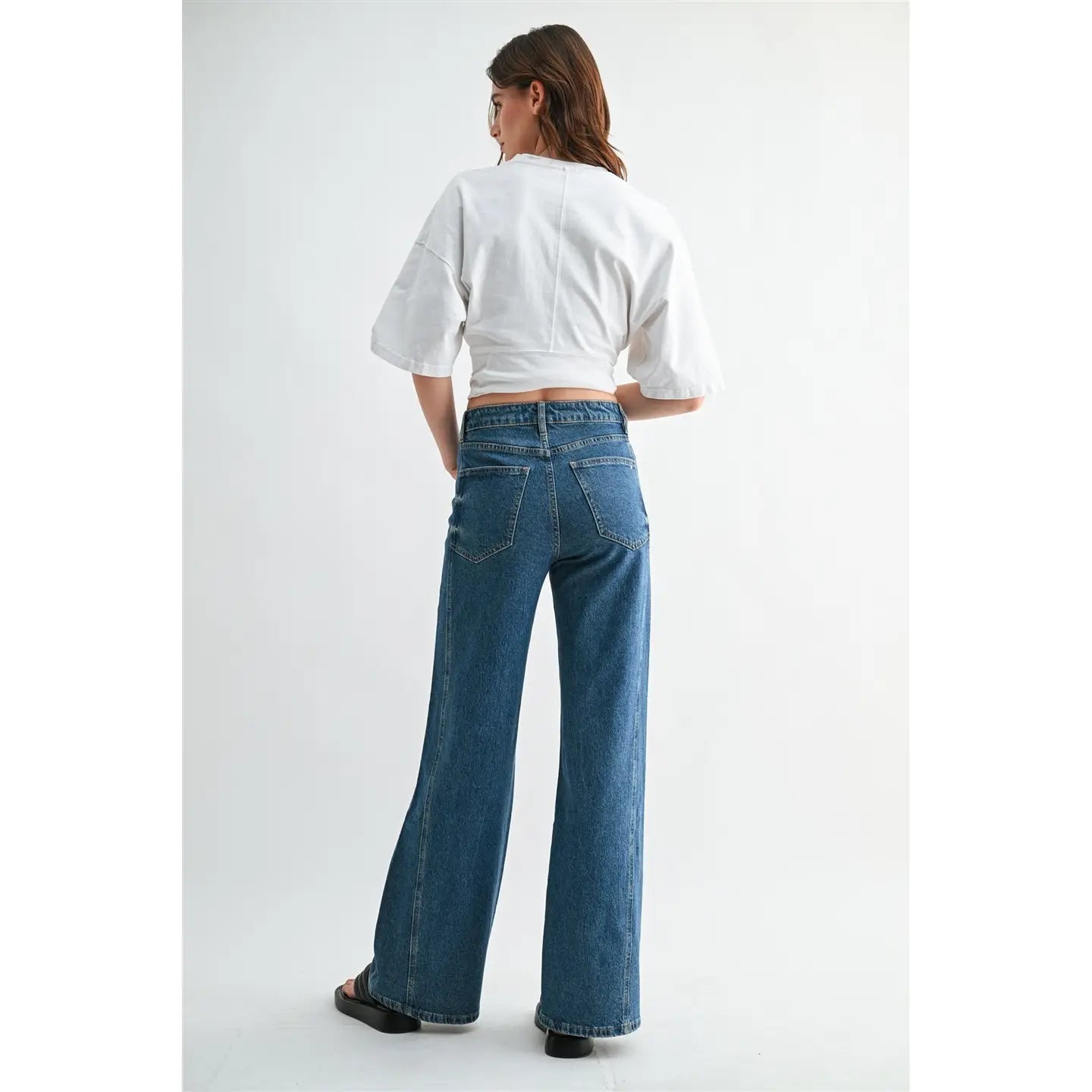 High Rise Wide Leg Side Panel - Chandeliers Boutique ny