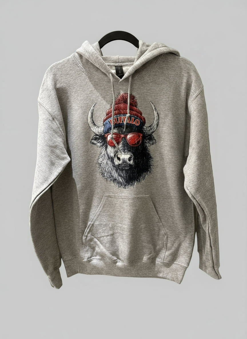 HT Buffalo w/ Hat Hoodie - Chandeliers Boutique ny