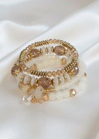 Izzy 4 layer Stretch Bracelet - Chandeliers Boutique ny