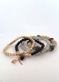 Izzy 4 layer Stretch Bracelet - Chandeliers Boutique ny