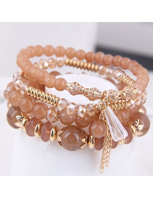 Izzy 4 layer Stretch Bracelet - Chandeliers Boutique ny