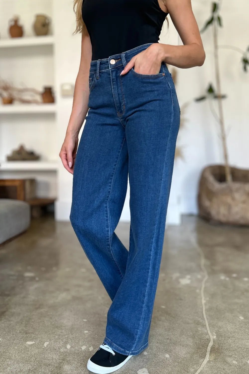 Judy Blue Full Size High Rise Straight Jeans - Chandeliers Boutique ny